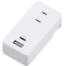 極小USBタップ 2個口 PD20W 白 H5FS400PD20WH