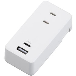 極小USBタップ 2個口 PD30W 白 H5FS400PD30WH