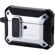 AirPods Pro 3 ケース MagSafe対応 ZEROSHOCK 3構造衝撃吸収 ロック機能 カラビナ付 落下防止 シルバー AVA-AP07ZEROLSV