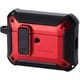 AirPods Pro 3 ケース MagSafe対応 ZEROSHOCK 3構造衝撃吸収 ロック機能 カラビナ付 落下防止 レッド AVA-AP07ZEROLRD