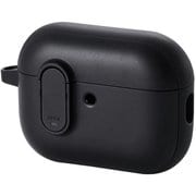 AirPods Pro 3 ケース MagSafe対応 TOUGH SLIM 耐衝撃 ロック機能 カラビナ付 落下防止 ブラック AVA-AP07TSLBK