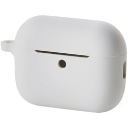 AirPods Pro 3 ケース MagSafe対応 シリコン 耐衝撃 滑りにくい カラビナ付 落下防止 グレー AVA-AP07SCGY