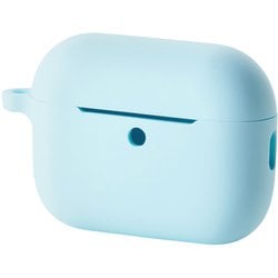AirPods Pro 3 ケース MagSafe対応 シリコン 耐衝撃 滑りにくい カラビナ付 落下防止 ブルー AVA-AP07SCBU