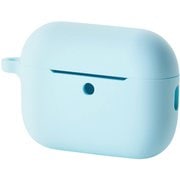 AirPods Pro 3 ケース MagSafe対応 シリコン 耐衝撃 滑りにくい カラビナ付 落下防止 ブルー AVA-AP07SCBU