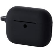 AirPods Pro 3 ケース MagSafe対応 シリコン 耐衝撃 滑りにくい カラビナ付 落下防止 ブラック AVA-AP07SCBK