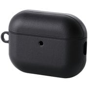 AirPods Pro 3 ケース MagSafe対応 レザー調 TPU 耐衝撃 カラビナ付 落下防止 ブラック AVA-AP07PLCBK