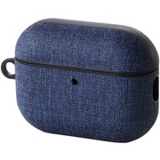 AirPods Pro 3 ケース MagSafe対応 ファブリック調 TPU 耐衝撃 ストラップ付 落下防止 ネイビー AVA-AP07CCNV
