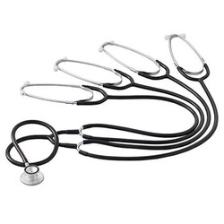 教育用聴診器（四人用）No.166 ブラック 0166B001