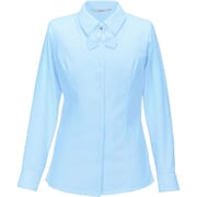 長袖リボンブラウス 19号 サックス EWB872-6