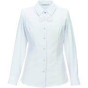 長袖リボンブラウス 19号 ホワイト EWB872-11