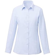 長袖シャツブラウス 19号 ブルー EWB385-6