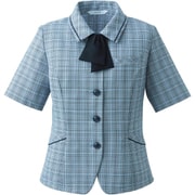 オーバーブラウス（19号） ブルー ESA923-66