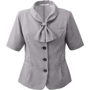 オーバーブラウス（19号） グレー ESA981-65