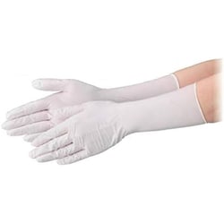 ニトリル極薄ロング手袋（粉付） LL ホワイト 530