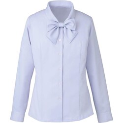 長袖リボンブラウス 11号 ブルー EWB433