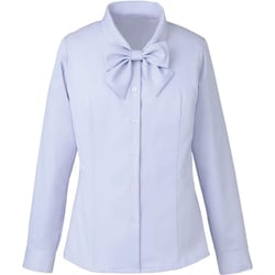 長袖リボンブラウス 17号 ブルー EWB433