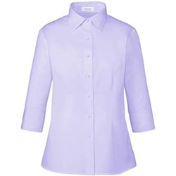 七分袖シャツブラウス 15号 ラベンダー ESB659-7