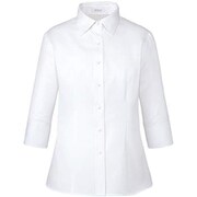 七分袖シャツブラウス 17号 ホワイト ESB659-11