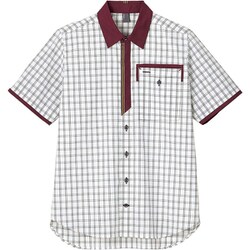 シャツブラウス 3L ワイン CSY206-1