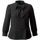ボウブラウス（九分袖） 15 ブラック EWB944-10