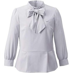 ボウブラウス（九分袖） 7 ブルー EWB944-5