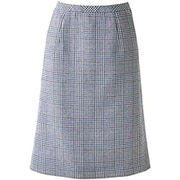 Aラインスカート 19号 ブルーチェック ESS772-66