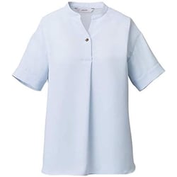 スキッパーブラウス 11号 サックス ESB780-6