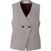 ダブルベスト（レディス用） 13号 ブラウンチェック EAV794-63