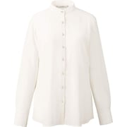 長袖スタンドカラーブラウス 11号 オフホワイト EWB799-11