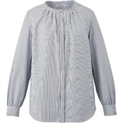 長袖タックブラウス 11号 ネイビー EWB803-52