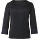 七分袖プルオーバー（レディス用） LL ブラック EWT533-10
