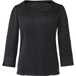 七分袖プルオーバー（レディス用） 3L ブラック EWT533-10