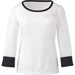 七分袖プルオーバー（レディス用） L ホワイト EWT533-11