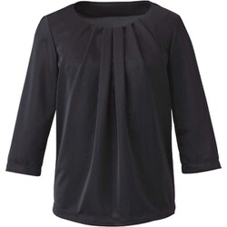 七分袖プルオーバー（レディス） M ブラック EWT535-10