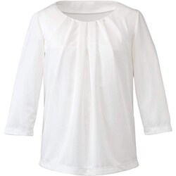 七分袖プルオーバー（レディス用） S ホワイト EWT535-11