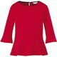 七分袖プルオーバー（レディス用） LL レッド EWT631-1
