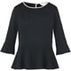 七分袖プルオーバー（レディス用） 3L ブラック EWT631-10