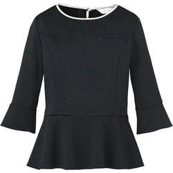 七分袖プルオーバー（レディス用） 3L ブラック EWT631-10