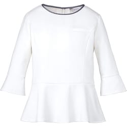 七分袖プルオーバー（レディス用） S ホワイト EWT631-11