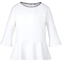 七分袖プルオーバー（レディス用） L ホワイト EWT631-11