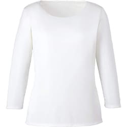 七分袖プルオーバー（レディス用） 3L ホワイト EWT677-11