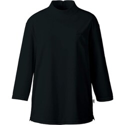 七分袖ハイネックカットソー（レディス LL ブラック NWT023-10