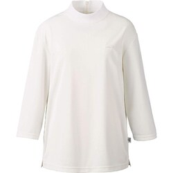 七分袖ハイネックカットソー（レディス M ホワイト NWT023-11