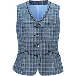 チェックベスト（レディス用） 7号 ネイビーチェック EAV870-62