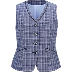 チェックベスト（レディス用） 7号 パープルチェック EAV870-67