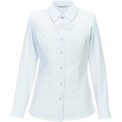 長袖リボンブラウス 7号 ホワイト EWB872-11