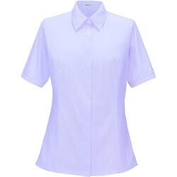 半袖シャツブラウス 7号 パープル ESB873-7