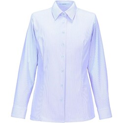 長袖シャツブラウス 15号 パープル EWB875-57