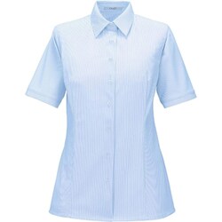 半袖シャツブラウス 9号 サックス ESB877-56