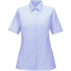 半袖シャツブラウス 13号 パープル ESB877-57